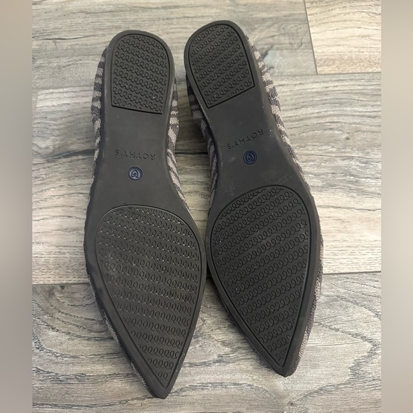 Rothy's Gray Zebra Pointed Flats Points Size 8.5 Washable Shoes Rothys - Picture 2 of 7